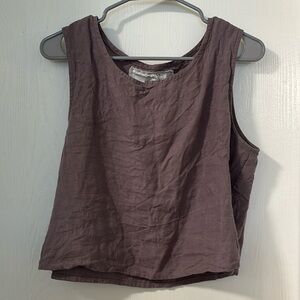 notPERFECTLINEN Purple Sleeveless Top